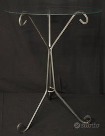 Piccolo Tavolino ferro Battuto – Piano vetro