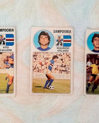 Lotto di 3 Figurine Calciatori 1976-77 SAMPDORIA