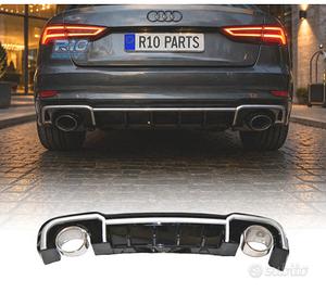 DIFFUSORE AUDI A3 SEDAN SLINE 17-20 LOOK RS3 + TER