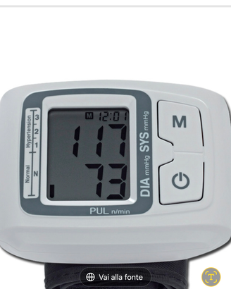 Sfigmomanometro digitale da polso