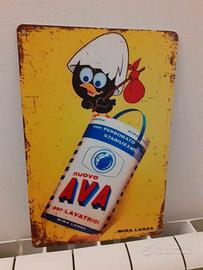 Targa retrò AVA detersivo con Calimero