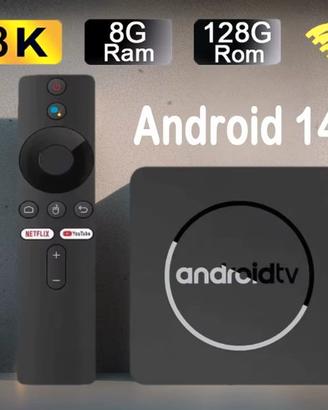 Smart tv box  8GB Ram  128 Rom Android 14 Perfetto