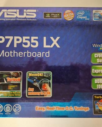 Scheda madre ASUS P7P55-LX+CPU Intel i5 750+RAM
