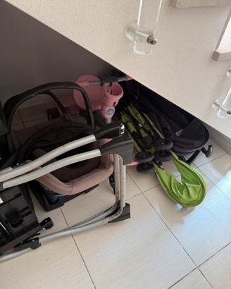 Trio, passeggini, seggiolone, booster per macchina