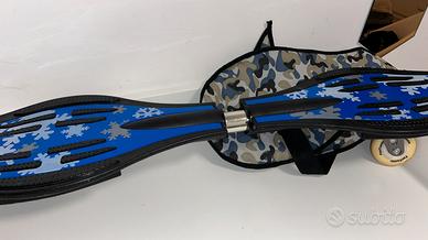 Oxelo Waveboard Blu elettrico con ruote illuminate