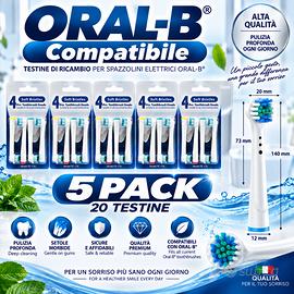 ORAL-B - 20 TESTINE COMPATIBILI SPAZZOLINO ELETTRI