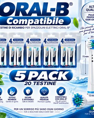 ORAL-B - 20 TESTINE COMPATIBILI SPAZZOLINO ELETTRI