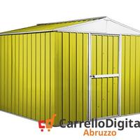 Box porta attrezzi lamiera 276x260 7,2 mq giallo