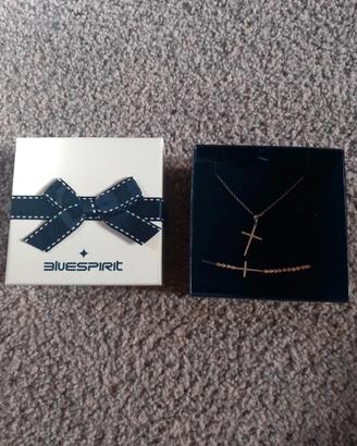 Collana e bracciale con croce Bluespirit 
