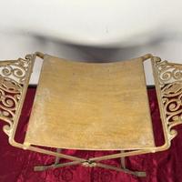 SEDIA CURULE ROMANA PANCHINA SGABBELLO IN GHISA EP