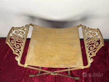 SEDIA CURULE ROMANA PANCHINA SGABBELLO IN GHISA EP