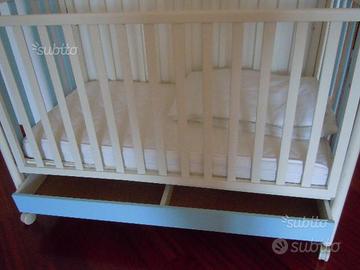 Mibb lettino bimbo bco-azz. materasso perfetto