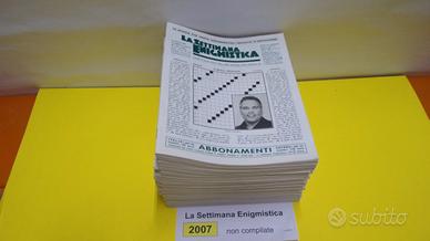 LA SETTIMANA ENIGMISTICA, anno 2007, NON compilati