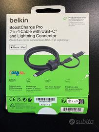 Cavo Belkin 2 in 1 USB-C Lightning BoostCharge Pro