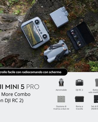 DJI Mini 5 Pro Fly More Combo RC 2 NUOVO Garanzia