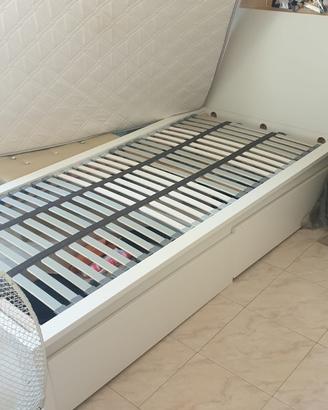 Letto una piazza con 2 cassetti contenitori