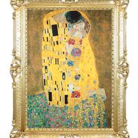 STAMPA IL BACIO DI KLIMT CON CORNICE BAROCCA 86X67