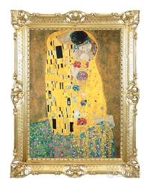 STAMPA IL BACIO DI KLIMT CON CORNICE BAROCCA 86X67