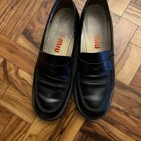 Mocassino pelle vintage miu miu