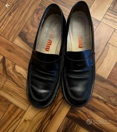 Mocassino pelle vintage miu miu