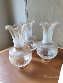 Set da 3 vetri di ricambio Lampadario vintage