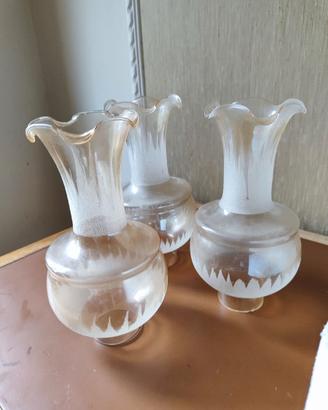 Set da 3 vetri di ricambio Lampadario vintage