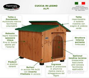 cuccia per cane in legno 