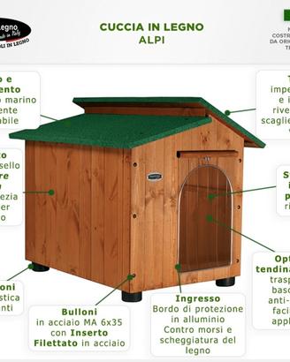 cuccia per cane in legno 
