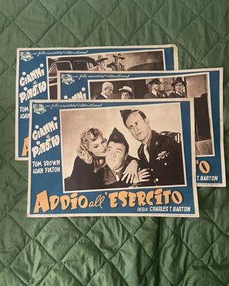 3 fotobusta originale “addio all’esercito” gianni
