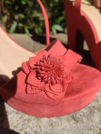 scarpe velluto rosa /fuxia