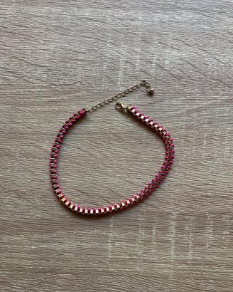 Choker in stoffa e metallo