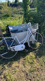 Bicicletta vintage da città con cestino