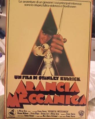 Quadro legno Arancia Meccanica artigianale