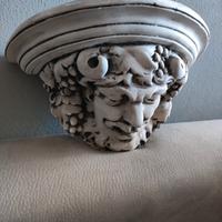 Mensola statua bacco in gesso vintage