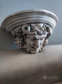 Mensola statua bacco in gesso vintage