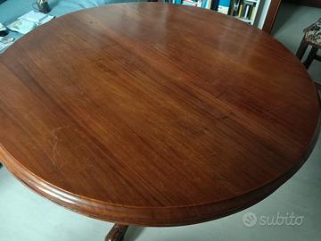 Tavolo rotondo a vela inglese '800
