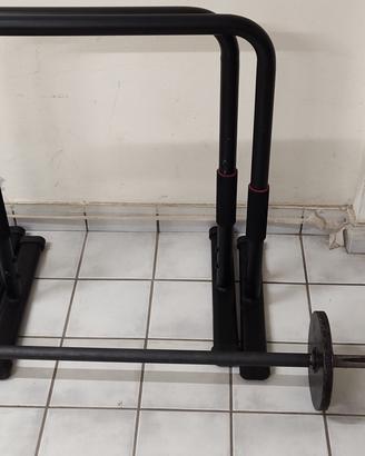 Parallele per Dips + bilanciere, pesi