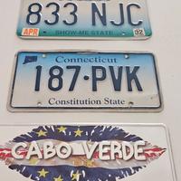 Targhe auto: Missouri, Connecticut, Capo Verde cd