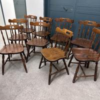 Sedie in legno (9 pezzi)