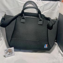 Borsa K-way a spalla in nylon colore nero