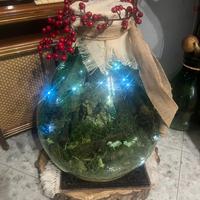 Presepe artigianale in damigiana di vetro da 35lt