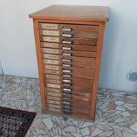 Cassettiera industriale da tipografia 