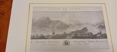 stamp antica del lago di Como rarissima 