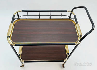 Carrello Bar in Mogano stile Ico Parisi