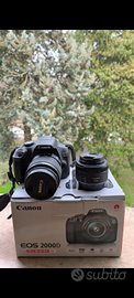 CANON EOS 2000D+ 2 obiettivi