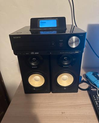Stereo Sony giga juke + casse e Telecomando