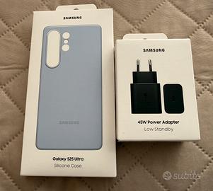 Cover e caricabatteria da 45W Samsung S25 ultra