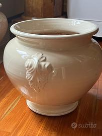 Coppia vasi Nicola Fasano in ceramica bianca