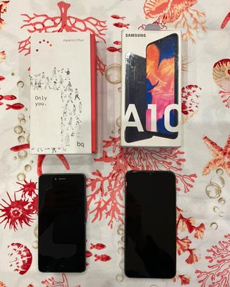 set 2 smartphone Samsung A10 bq Aquaris U plus 32G