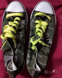 Stock scarpe sneakers all star color militare 42